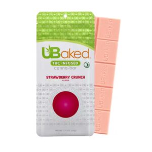 UBaked | Strawberry Crunch Chocolate Bar | 200mg