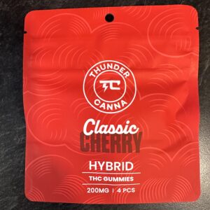 Thunder Canna-Classic Cherry-Hybrid- 4ct 200mg Gummies