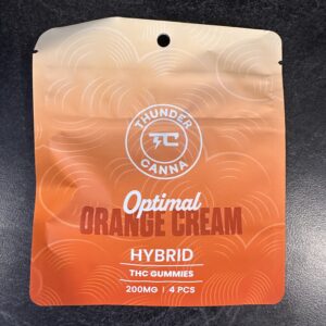Thunder Canna-Optimal Orange Cream-Hybrid- 4ct 200mg Gummies