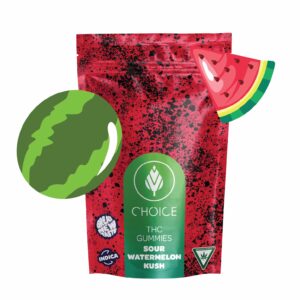 Choice - 100mg Gummies - Super Sour Blue Raz (Indica)